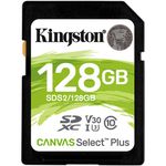 Cartão de memória SDXC Kingston 128GB Canvas Select Plus UHS-I