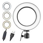 Luz Contínua Ring Light 26 Cm Branca Quente Fria com Tripé