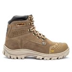 Bota Masculina Segurança Couro Legítimo 2190 com Biqueira De PVC - Creme 