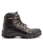 Bota Masculina Segurança Couro Legítimo 2190 com Biqueira De PVC - Preto