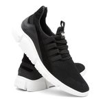 Tênis Masculino 5073 Nylon - Preto Branco