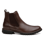 Botina Chelsea 7603 Couro Legítimo - Marrom 