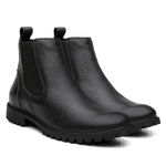 Botina Chelsea 7603 Couro Legítimo - Preto