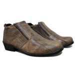 Bota Masculina Calce Fácil Couro Legítimo Premium - Caqui