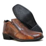 Bota Masculina Calce Fácil Couro Legítimo Premium - Whisky