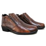 Bota Masculina Calce Fácil Couro Legítimo Premium - Whisky