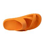Slide Papete Feminina Confortável Tira Dupla - Laranja