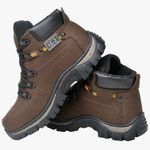 Botina Adventure Masculino Lona Solado Costurado - Marrom