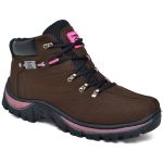 Botina Adventure Masculino Lona Solado Costurado - Marrom Rosa