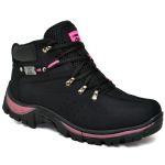 Botina Adventure Masculino Lona Solado Costurado - Rosa
