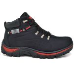 Botina Adventure Masculino Lona Solado Costurado - Vermelho
