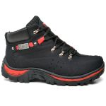 Botina Adventure Masculino Lona Solado Costurado - Vermelho