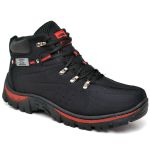 Botina Adventure Masculino Lona Solado Costurado - Vermelho