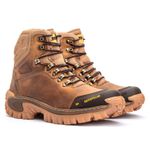 Bota Masculina Macia Couro Legítimo Premium Nl412- Marrom