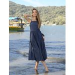 Vestido midi babados
