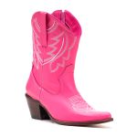 Bota Texana Feminina Couro Plume Pink- Silverado Botas