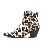 Botina Feminina Couro Estampado Leopardo - Silverado Botas