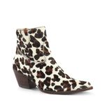 Botina Feminina Couro Estampado Leopardo - Silverado Botas