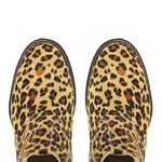 Botina Feminina Conforto Couro Estampado Onça - Silverado Botas