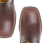 Bota Texana Masculina Couro Pull Up Brown e Floater Preto - Silverado Botas