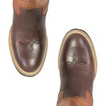 Bota Texana Masculina Couro Floater Café e Fóssil Croissant - Silverado Botas