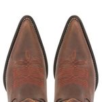 Bota Texana Masculina Couro Fóssil Café - Silverado Botas