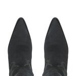 Bota Texana Feminina Couro Nobuck Preto Lisa - Silverado Botas