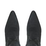 Bota Texana Feminina Couro Nobuck Preto Lisa - Silverado Botas