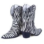 Bota Texana Feminina Couro Zebra - Silverado Botas