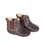 Botina Baby Couro Mestiço Escamado Café - Silverado Botas