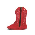 Bota Texana Baby Couro Suede Vermelho - Silverado Botas