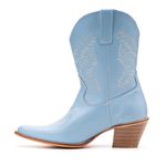 Bota Texana Feminina Couro Plume Azul - Silverado Botas