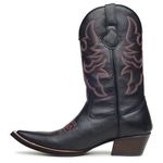 Bota Texana Masculina Couro Dallas Preto - Silverado Botas