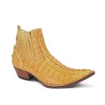 Botina Exótica Masculina Couro Jacaré Whisky - Silverado Botas