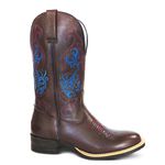 Bota Texana Feminina Couro Floater Chocolate - Silverado Botas