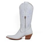 Bota Texana Feminina Couro Floater Branco - Silverado Botas