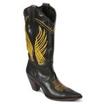 Bota Texana Feminina Couro Dallas Preto - Silverado Botas