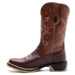 Bota Texana Masculina Couro Fossil Tabaco e Ecologico Caramelo Jump - Silverado Botas