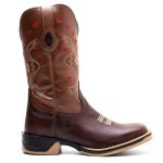 Bota Texana Masculina Couro Fossil Tabaco e Ecologico Caramelo Jump - Silverado Botas
