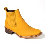 Botina Masculina Estilo Americano Couro Nobuck Caramelo - Silverado Botas