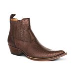 Botina Masculina Couro Anaconda Café - Silverado Botas