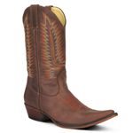 Bota Texana Masculina Couro Fóssil Café - Silverado Botas