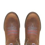 Bota Texana Infantil Couro Crazy Horse Café - Silverado Botas