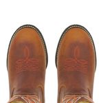 Bota Texana Infantil Couro Crazy Horse Mostarda - Silverado Botas