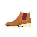 Botina Infantil Couro Nobuck Caramelo - Silverado Botas