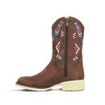 Bota Texana Infantil Couro Crazy Horse Café - Silverado Botas