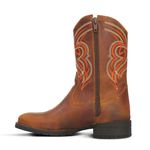 Bota Texana Infantil Couro Crazy Horse Mostarda - Silverado Botas