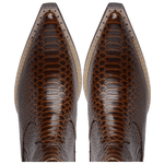 Botina Masculina Couro Anaconda Camel - Silverado Botas
