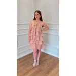 VESTIDO TULIPA BABADO - ROSA