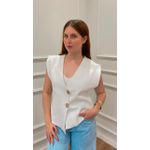 Colete Modal Íris Com BotÕes - BRANCO